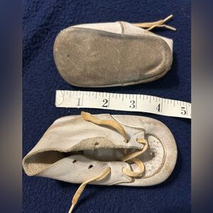 PRICE REDUCED! Antique Baby’s First Leather Shoes for Nursery Decor